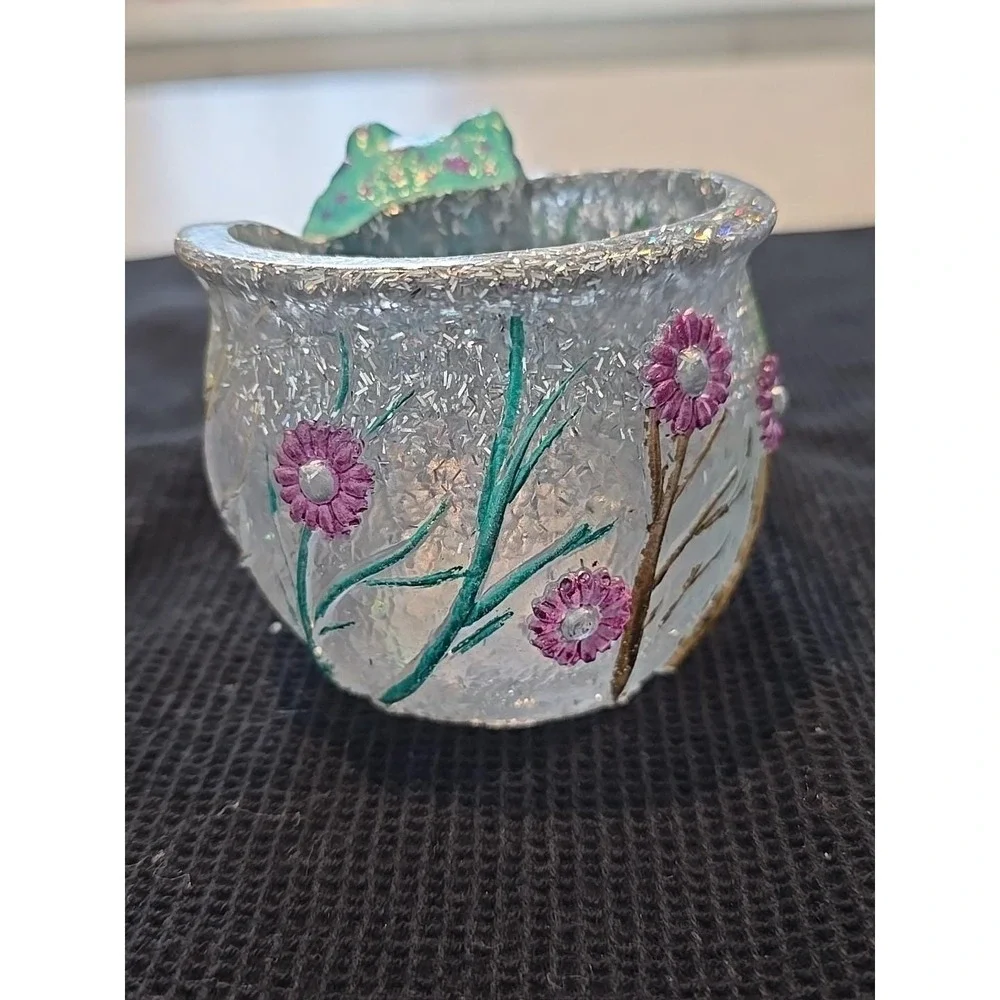 Resin‎ Handmade Frog Flower Pot Decoration Gift Plants. 681